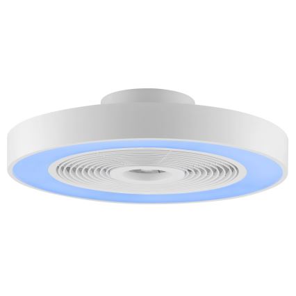 Brilliant - Plafonnier LED RGBW dimmable avec ventilateur CATANIA LED/37W/230V 2700-6500K Ø 48,6 cm blanc + télécommande