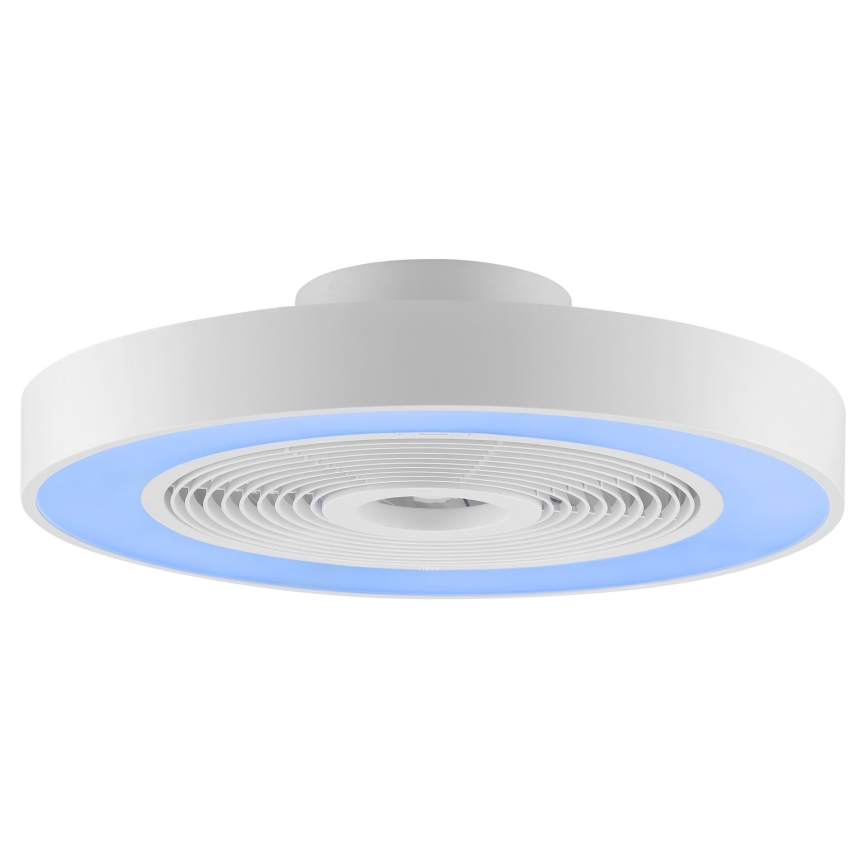 Brilliant - Plafonnier LED RGBW dimmable avec ventilateur CATANIA LED/37W/230V 2700-6500K Ø 48,6 cm blanc + télécommande