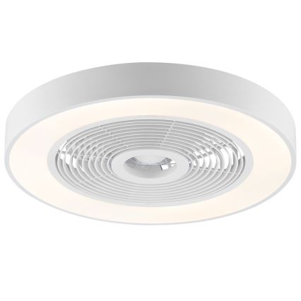 Brilliant - Plafonnier LED RGBW dimmable avec ventilateur CATANIA LED/37W/230V 2700-6500K Ø 48,6 cm blanc + télécommande