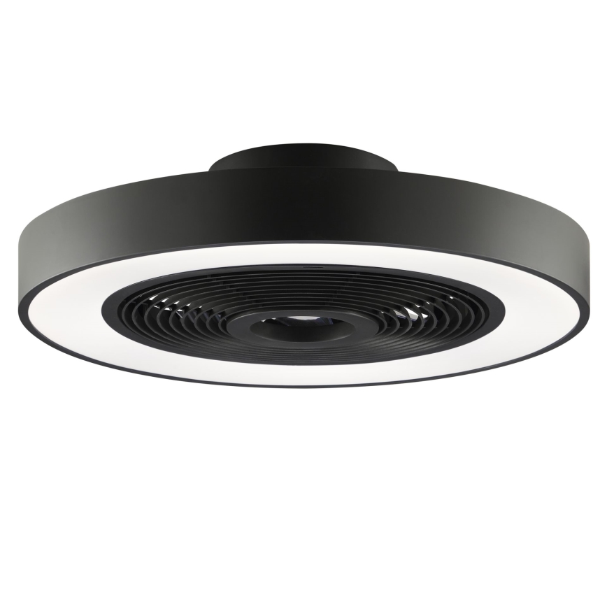 Brilliant - Plafonnier LED RGBW dimmable avec ventilateur CATANIA LED/37W/230V 2700–6500K Ø 48,6 cm noir + télécommande