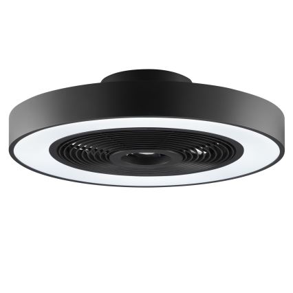 Brilliant - Plafonnier LED RGBW dimmable avec ventilateur CATANIA LED/37W/230V 2700–6500K Ø 48,6 cm noir + télécommande