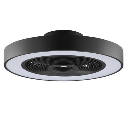 Brilliant - Plafonnier LED RGBW dimmable avec ventilateur CATANIA LED/37W/230V 2700–6500K Ø 48,6 cm noir + télécommande
