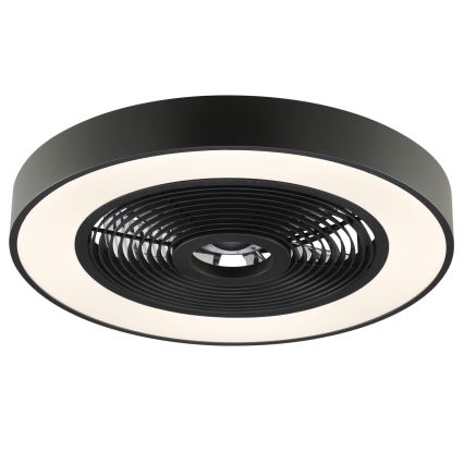 Brilliant - Plafonnier LED RGBW dimmable avec ventilateur CATANIA LED/37W/230V 2700–6500K Ø 48,6 cm noir + télécommande