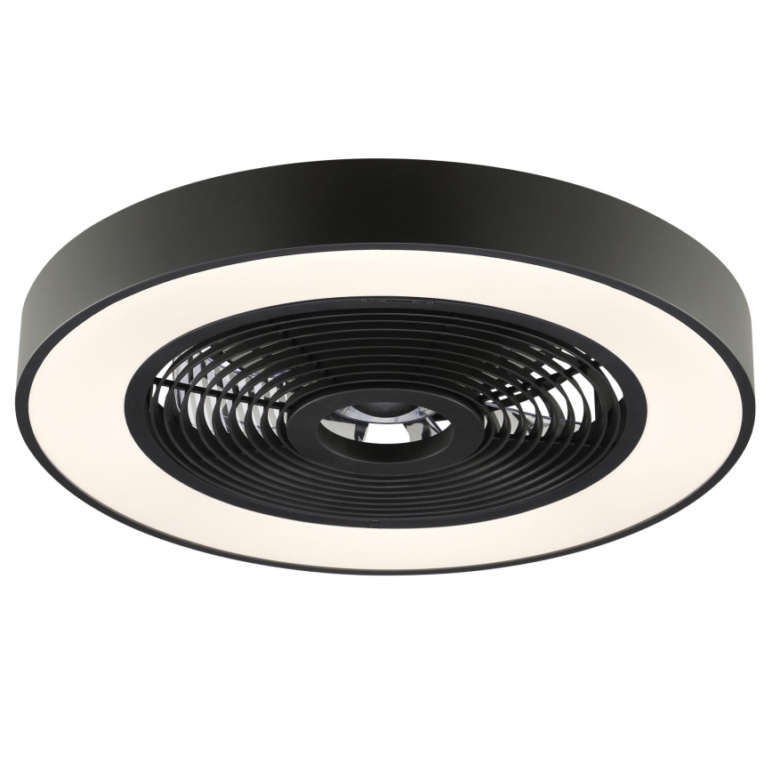 Brilliant - Plafonnier LED RGBW dimmable avec ventilateur CATANIA LED/37W/230V 2700–6500K Ø 48,6 cm noir + télécommande