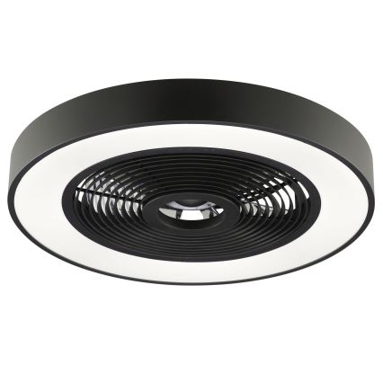 Brilliant - Plafonnier LED RGBW dimmable avec ventilateur CATANIA LED/37W/230V 2700–6500K Ø 48,6 cm noir + télécommande