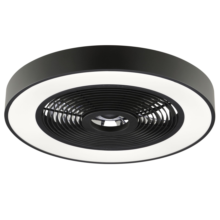 Brilliant - Plafonnier LED RGBW dimmable avec ventilateur CATANIA LED/37W/230V 2700–6500K Ø 48,6 cm noir + télécommande