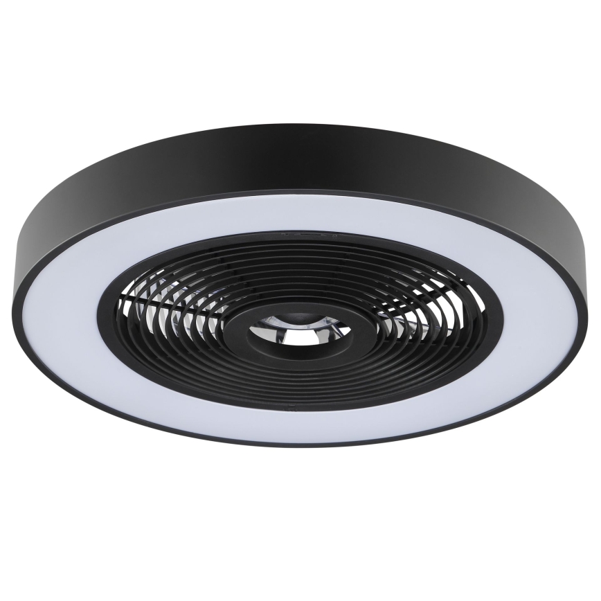 Brilliant - Plafonnier LED RGBW dimmable avec ventilateur CATANIA LED/37W/230V 2700–6500K Ø 48,6 cm noir + télécommande