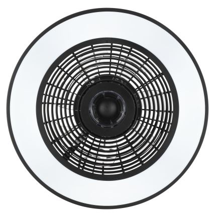 Brilliant - Plafonnier LED RGBW dimmable avec ventilateur CATANIA LED/37W/230V 2700–6500K Ø 48,6 cm noir + télécommande