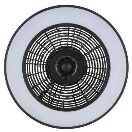Brilliant - Plafonnier LED RGBW dimmable avec ventilateur CATANIA LED/37W/230V 2700–6500K Ø 48,6 cm noir + télécommande