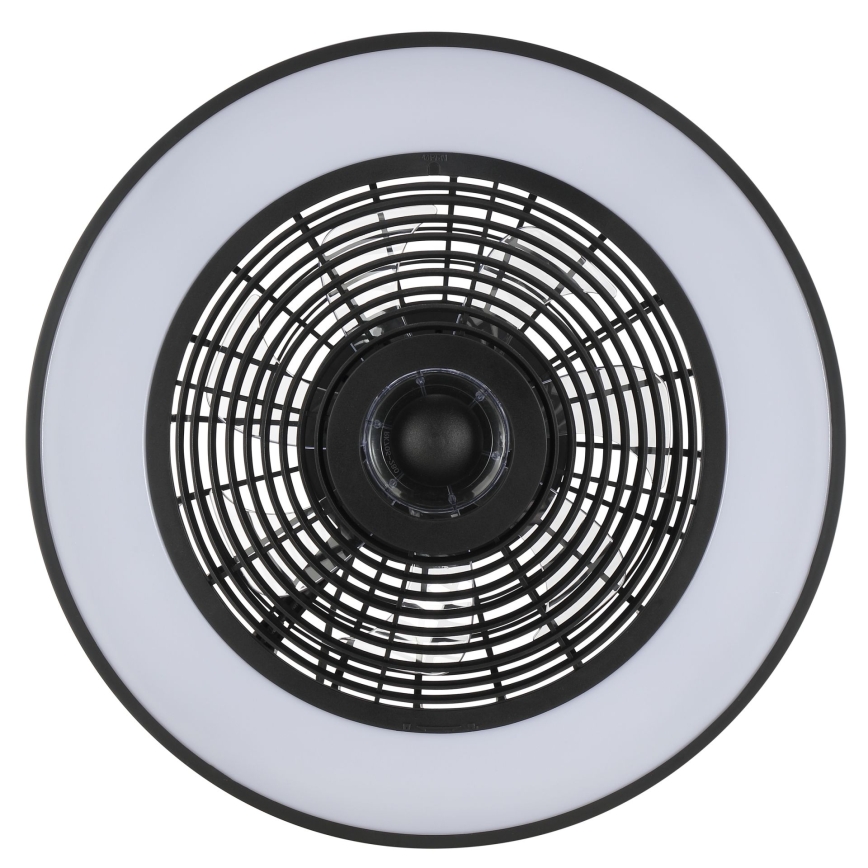 Brilliant - Plafonnier LED RGBW dimmable avec ventilateur CATANIA LED/37W/230V 2700–6500K Ø 48,6 cm noir + télécommande