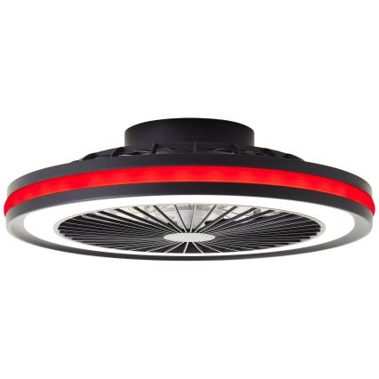 Brilliant - Plafonnier avec ventilateur PALMERO LED RGBW dimmable/40 W/230 V 2700–6500 K Ø 46,6 cm beige + télécommande