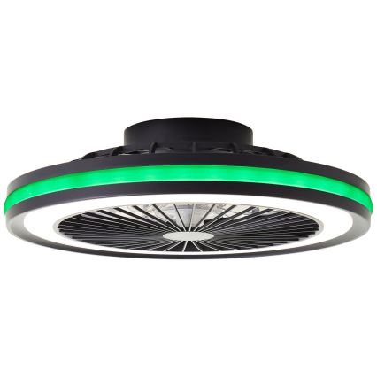 Brilliant - Plafonnier avec ventilateur PALMERO LED RGBW dimmable/40 W/230 V 2700–6500 K Ø 46,6 cm beige + télécommande