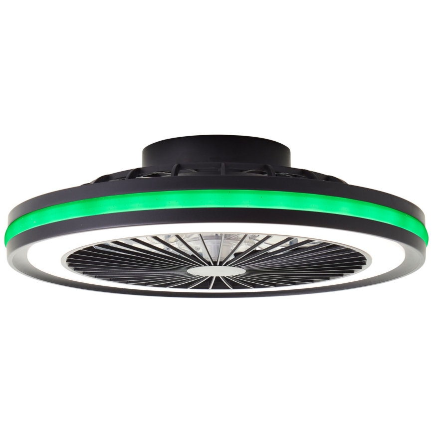 Brilliant - Plafonnier avec ventilateur PALMERO LED RGBW dimmable/40 W/230 V 2700–6500 K Ø 46,6 cm beige + télécommande