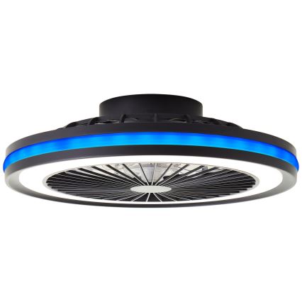 Brilliant - Plafonnier avec ventilateur PALMERO LED RGBW dimmable/40 W/230 V 2700–6500 K Ø 46,6 cm beige + télécommande