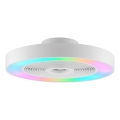 Brilliant - Plafonnier LED RGBW dimmable avec ventilateur CATANIA LED/37W/230V 2700-6500K Ø 48,6 cm blanc + télécommande