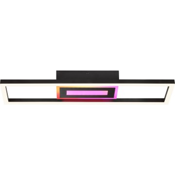 Brilliant - Plafonnier LED RGBW dimmable BESSON LED/20W/230V 3000-6500K noir + télécommande
