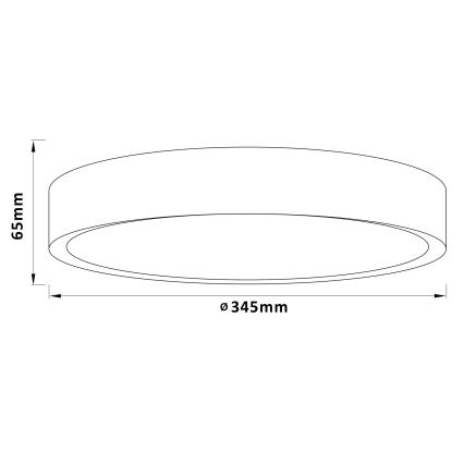 Brilliant - Plafonnier LED SLIMLINE LED/24W/230V Ø 34,5 cm, finition caoutchouc