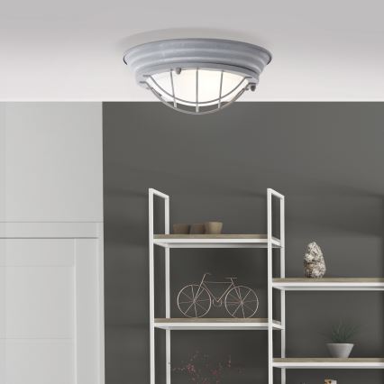 Brilliant - Plafonnier TYPHOON 1xE27/30W/230V Ø 29 cm gris