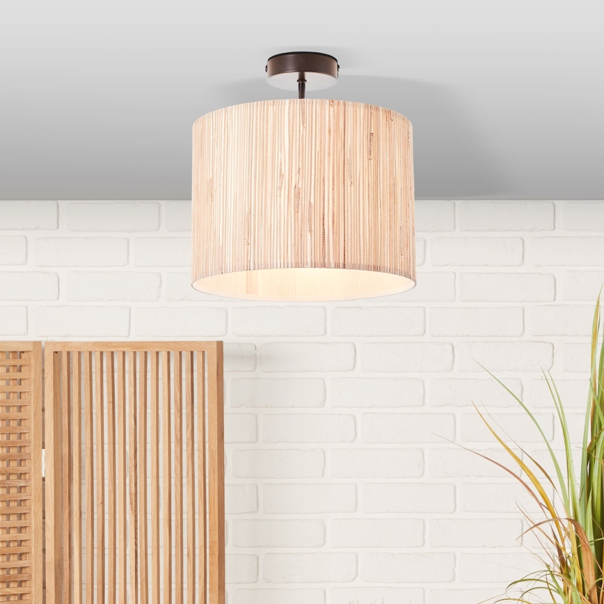 Brilliant - Plafonnier WIMEA 1xE27/52W/230V Ø 30 cm noir/beige