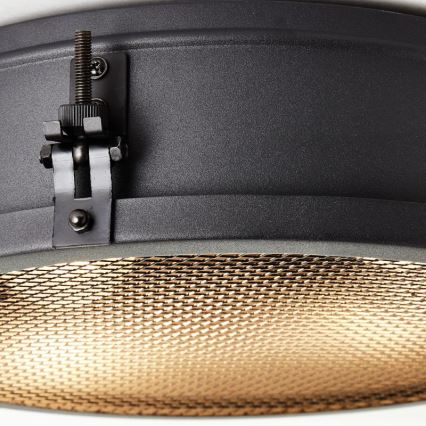 Brilliant - Plafonnier ZOIS 2xE27/28W/230V Ø 34 cm noir