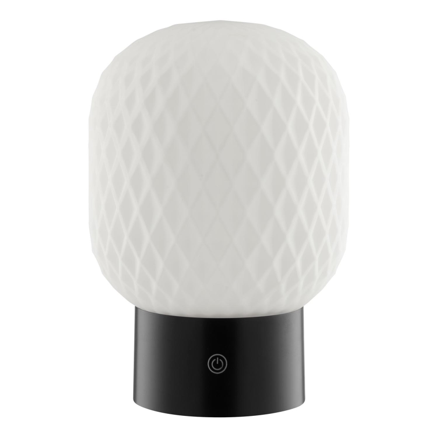 Brilliant - SARASTRO Lampe de table d'extérieur tactile et rechargeable à intensité réglable, LED RGBW, 3W/5V, 2700K, 1800 mAh, IP44, blanche