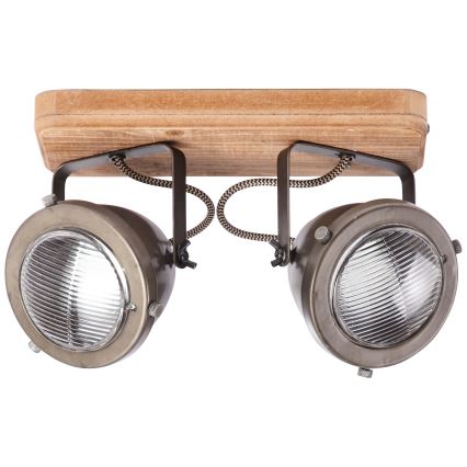 Brilliant - Spot CARMEN WOOD 2xGU10/5W/230V eucalyptus