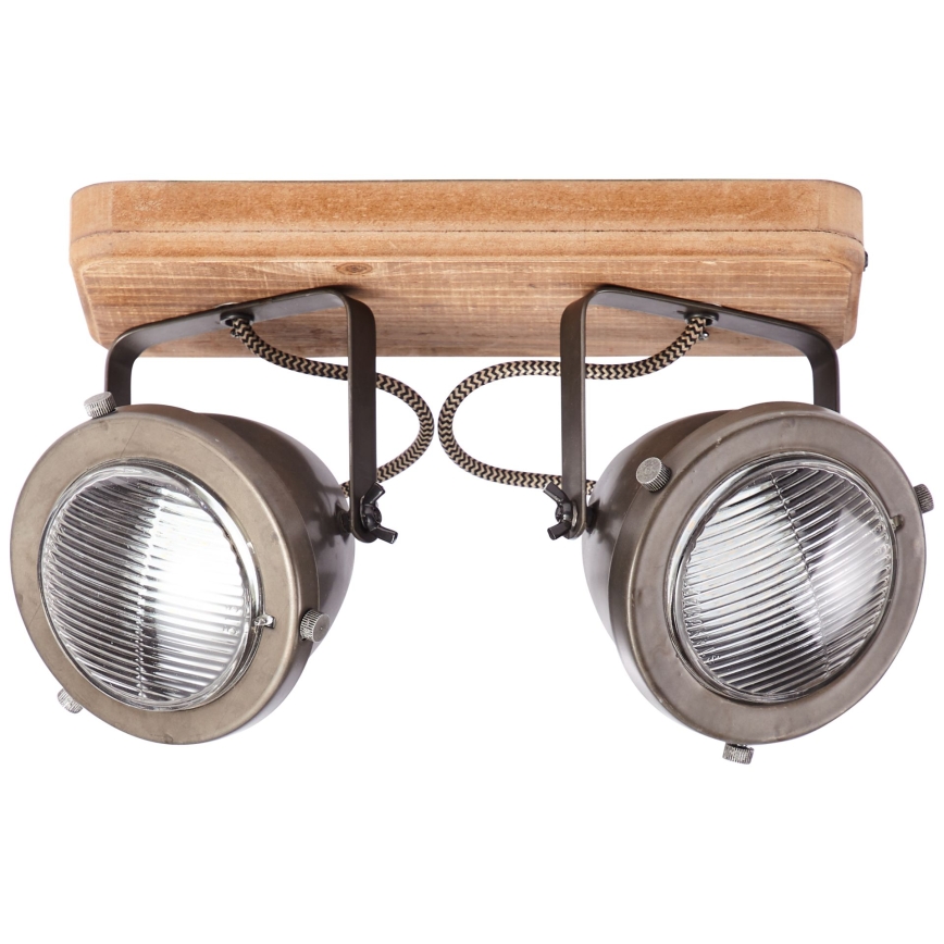 Brilliant - Spot CARMEN WOOD 2xGU10/5W/230V eucalyptus