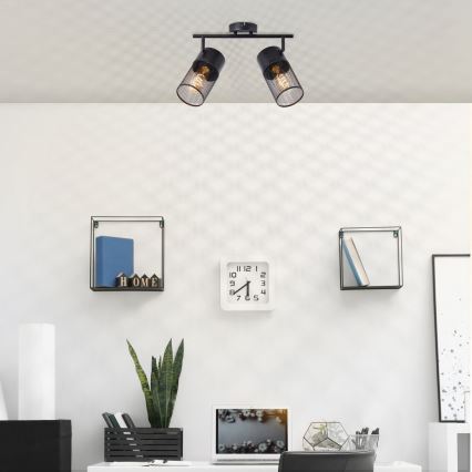 Brilliant - Spot KAMOLO 2 x E27 / 40 W / 230 V noir