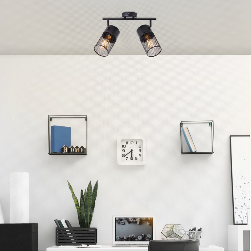 Brilliant - Spot KAMOLO 2 x E27 / 40 W / 230 V noir