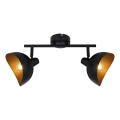 Brilliant - Spot LAYTON 2xE14/25W/230V noir/doré