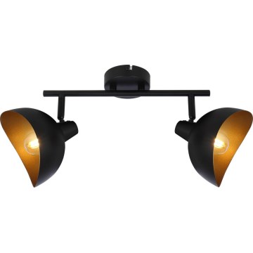 Brilliant - Spot LAYTON 2xE14/25W/230V noir/doré