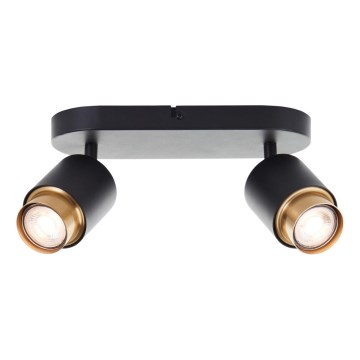 Brilliant - Spot LED COVELO 2xGU10/5W/230V noir/doré
