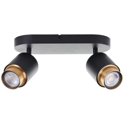 Brilliant - Spot LED COVELO 2xGU10/5W/230V noir/doré