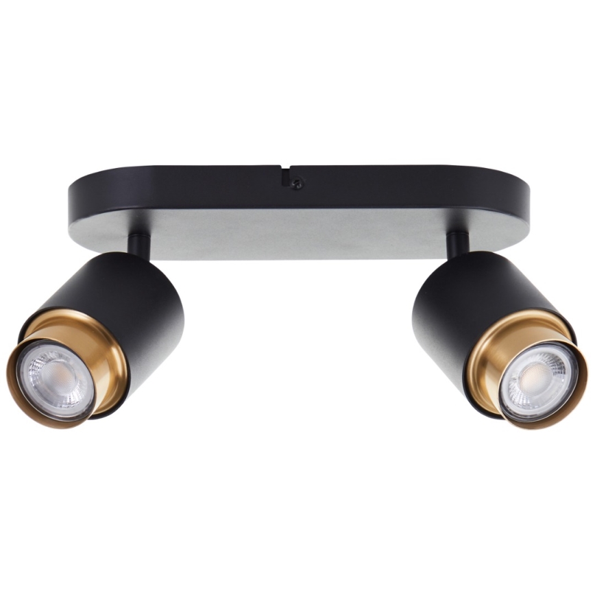 Brilliant - Spot LED COVELO 2xGU10/5W/230V noir/doré