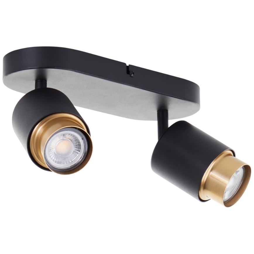 Brilliant - Spot LED COVELO 2xGU10/5W/230V noir/doré