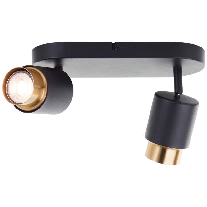 Brilliant - Spot LED COVELO 2xGU10/5W/230V noir/doré