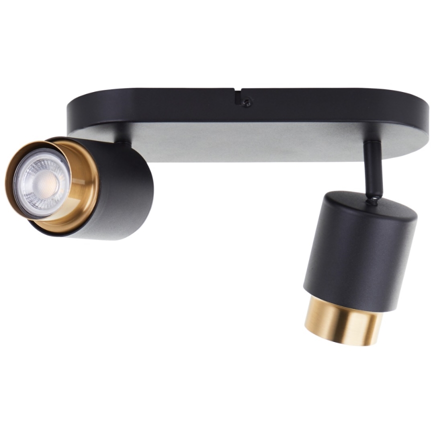 Brilliant - Spot LED COVELO 2xGU10/5W/230V noir/doré