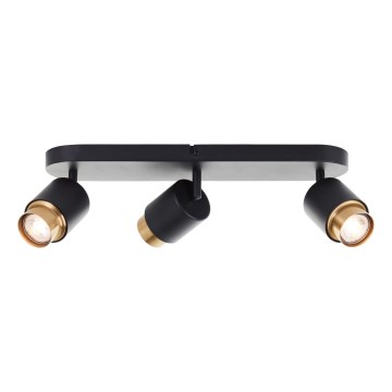 Brilliant - Spot LED COVELO 3xGU10/5W/230V noir/doré