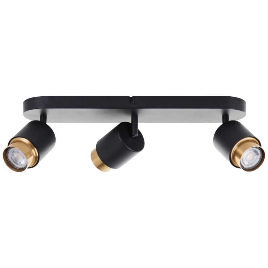 Brilliant - Spot LED COVELO 3xGU10/5W/230V noir/doré