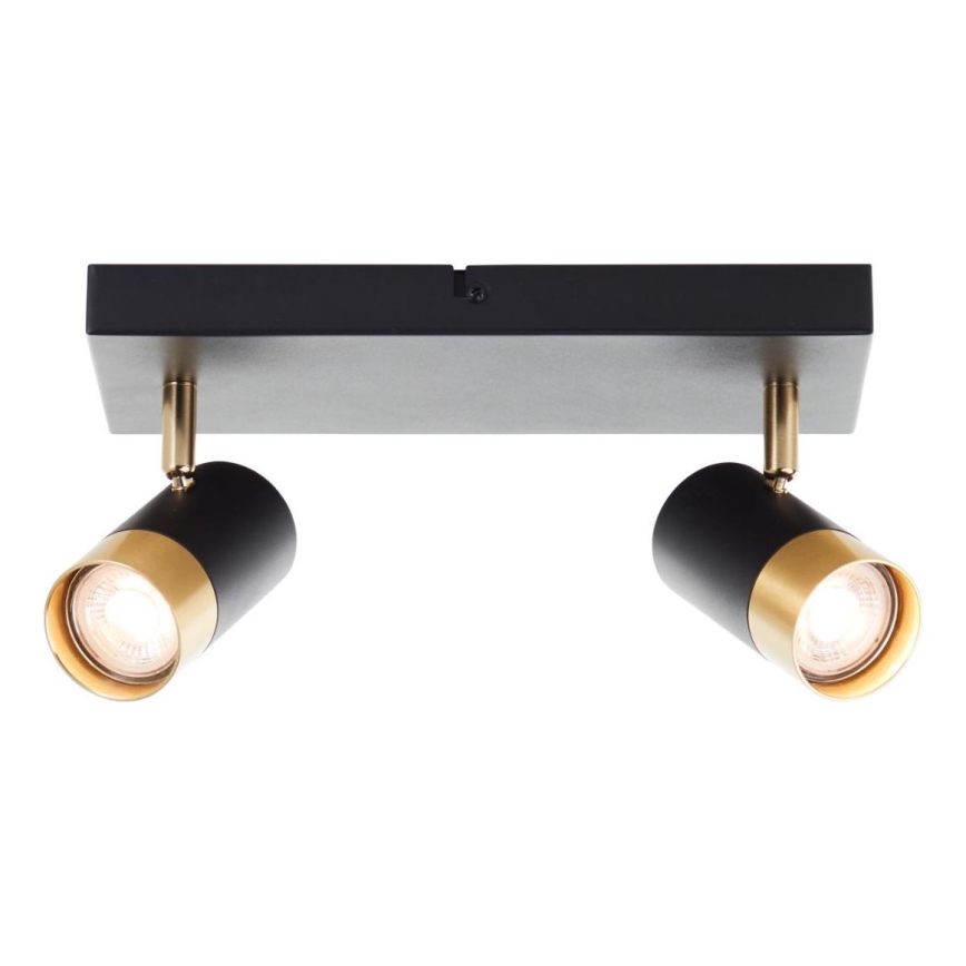 Brilliant - spot LED VIGOLO 2xGU10/5W/230V noir/doré