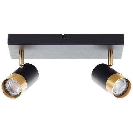 Brilliant - spot LED VIGOLO 2xGU10/5W/230V noir/doré