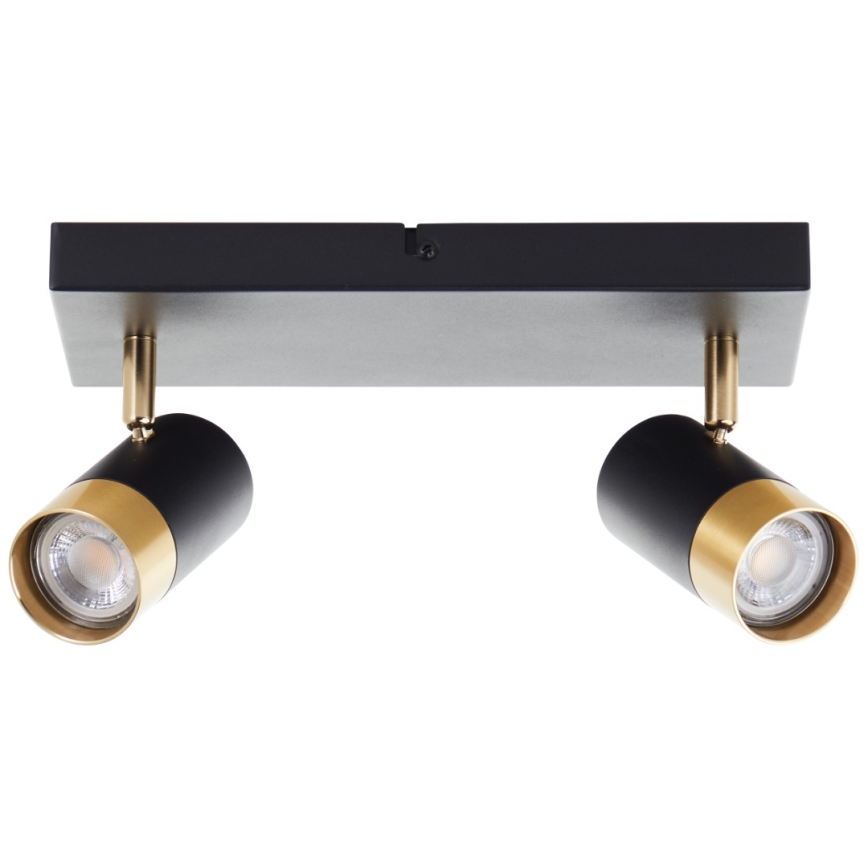 Brilliant - spot LED VIGOLO 2xGU10/5W/230V noir/doré