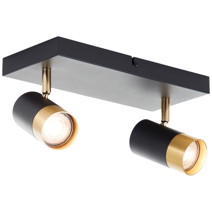 Brilliant - spot LED VIGOLO 2xGU10/5W/230V noir/doré