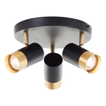 Brilliant - Spot LED VIGOLO 3xGU10/5W/230V noir/doré