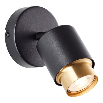 Brilliant - Spot mural LED COVELO 1xGU10/5W/230V noir/doré
