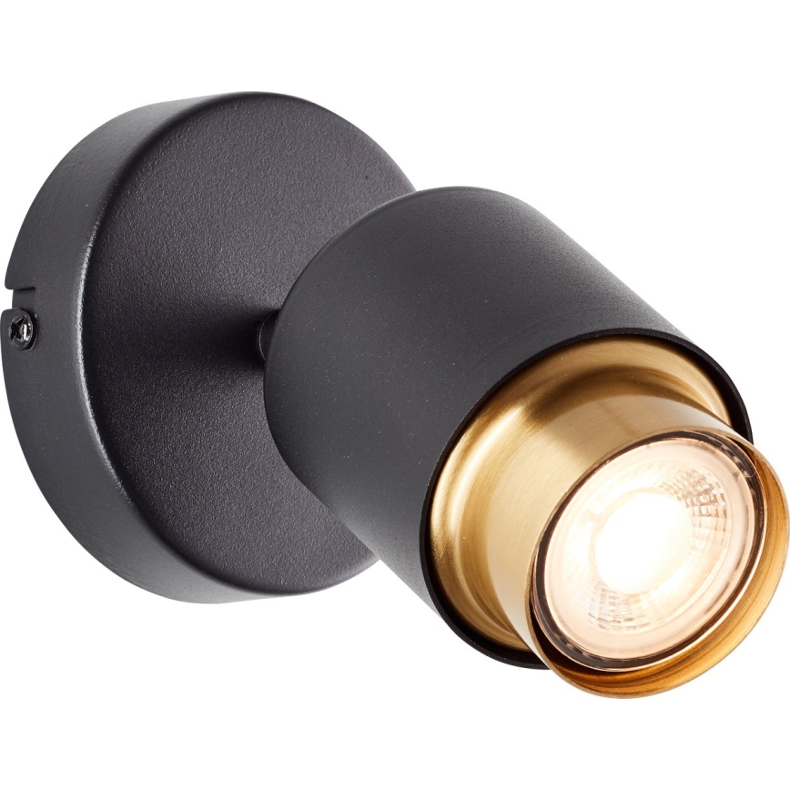 Brilliant - Spot mural LED COVELO 1xGU10/5W/230V noir/doré