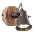 Brilliant - Spot mural SEED 1xGU10/5W/230V noir/marron