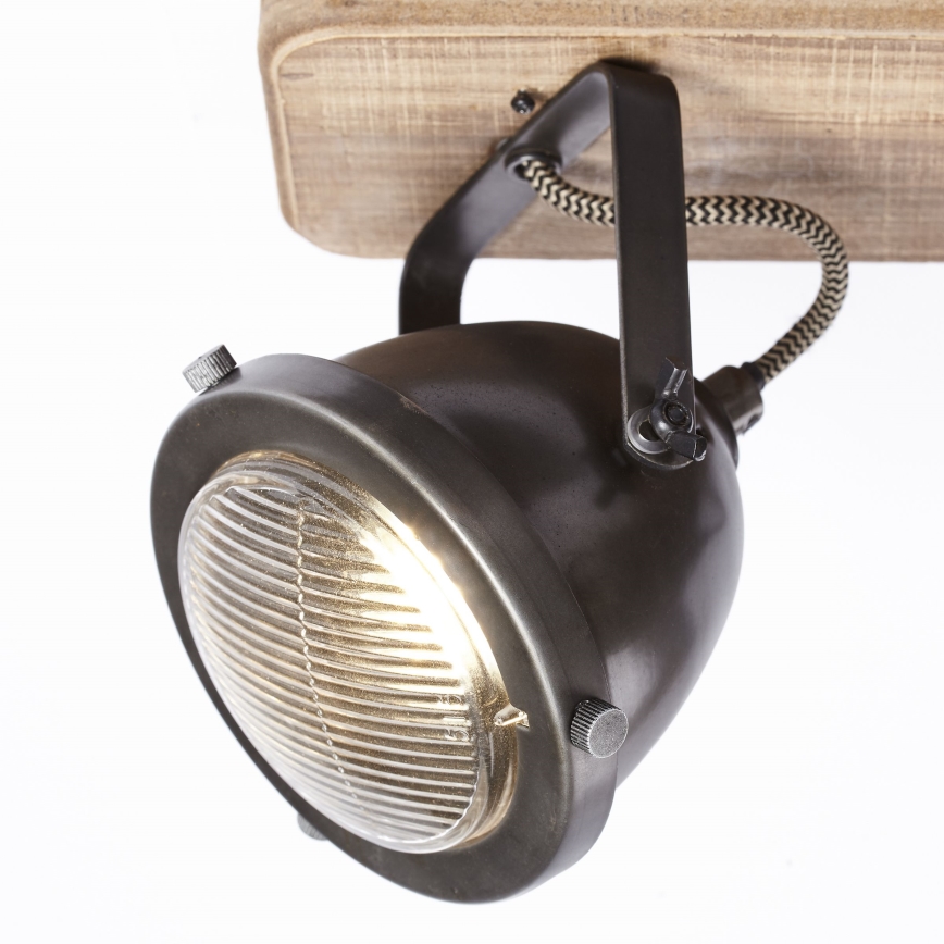 Brilliant - Spot orientable CARMEN WOOD 3xGU10/5W/230V brun