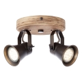 Brilliant - Spot SEED 2xGU10/5W/230V noir/marron