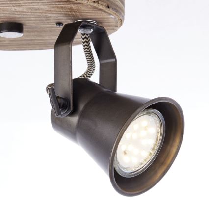 Brilliant - Spot SEED 2xGU10/5W/230V noir/marron